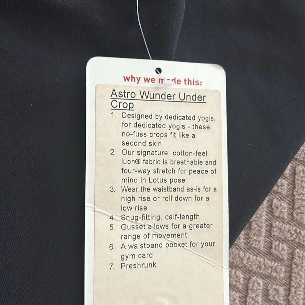 Lululemon Wunder Under Crop